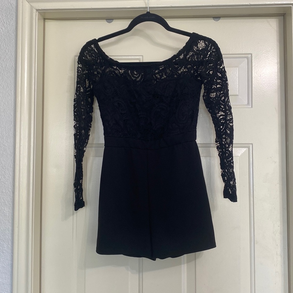 black lace romper!